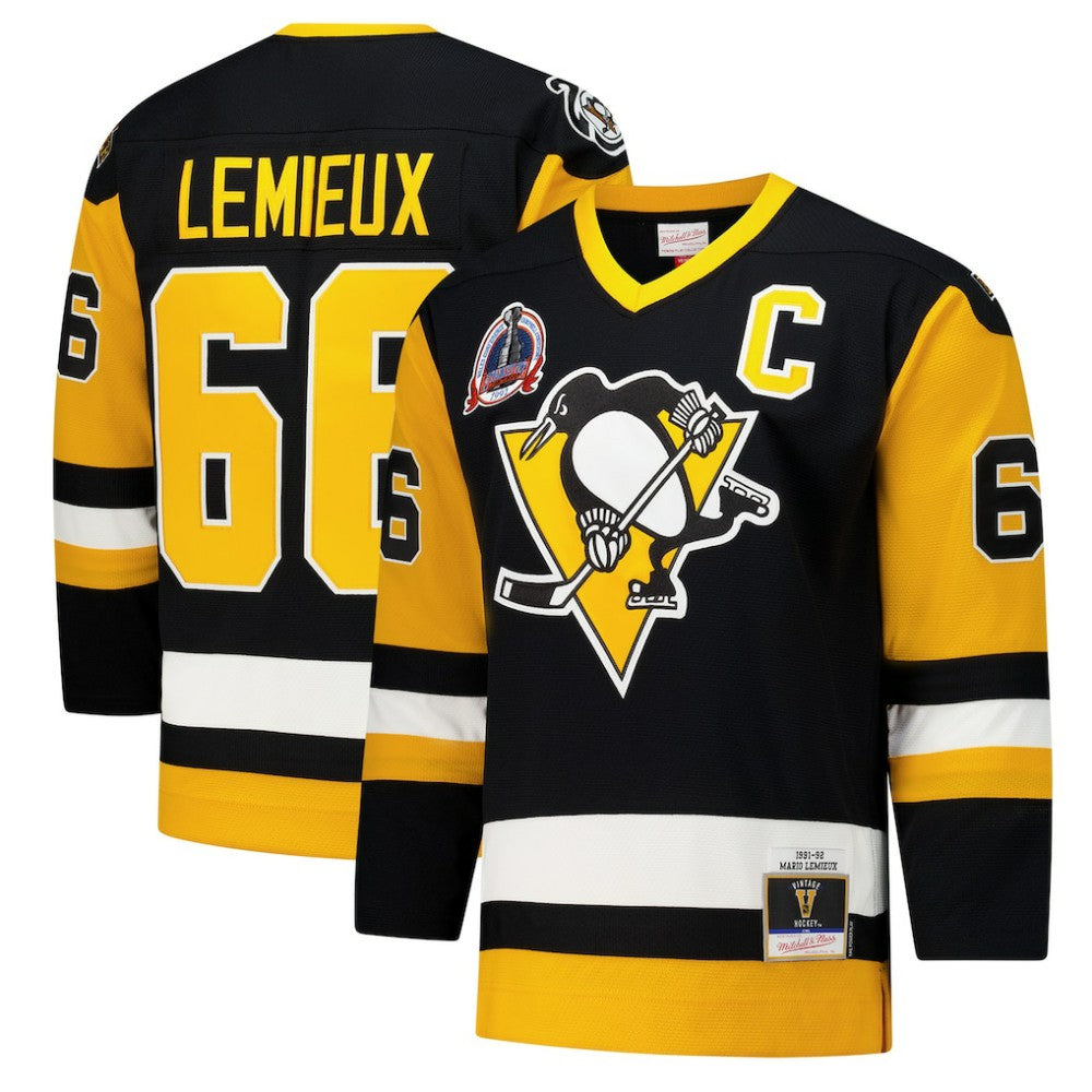Mario Lemieux Pittsburgh Penguins 1991-92 Power Play Jersey - Black - NHL