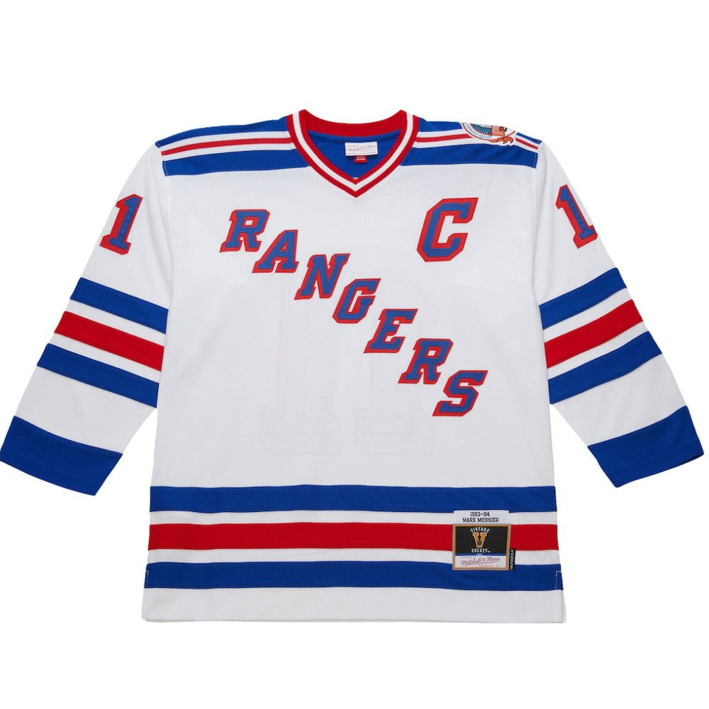 Mark Messier New York Rangers 1993-94 Power Play Jersey - White - NHL