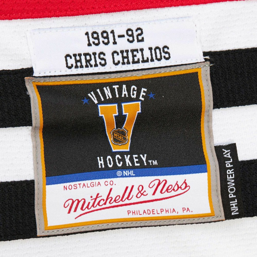 Chris Chelios Chicago Blackhawks 1991-92 Power Play Jersey - Red - NHL