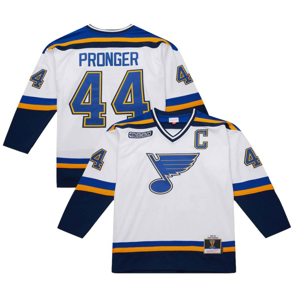Chris Pronger St. Louis Blues 1999-00 Power Play Jersey - White - NHL