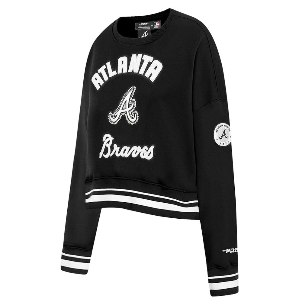 Atlanta Braves Pro Standard Women's Pearl Cropped Pullover Sweatshirt
 - MLB
