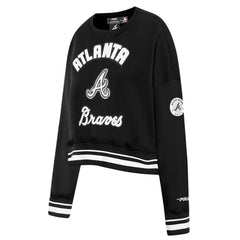 Atlanta Braves Pro Standard Women's Pearl Cropped Pullover Sweatshirt
 - MLB