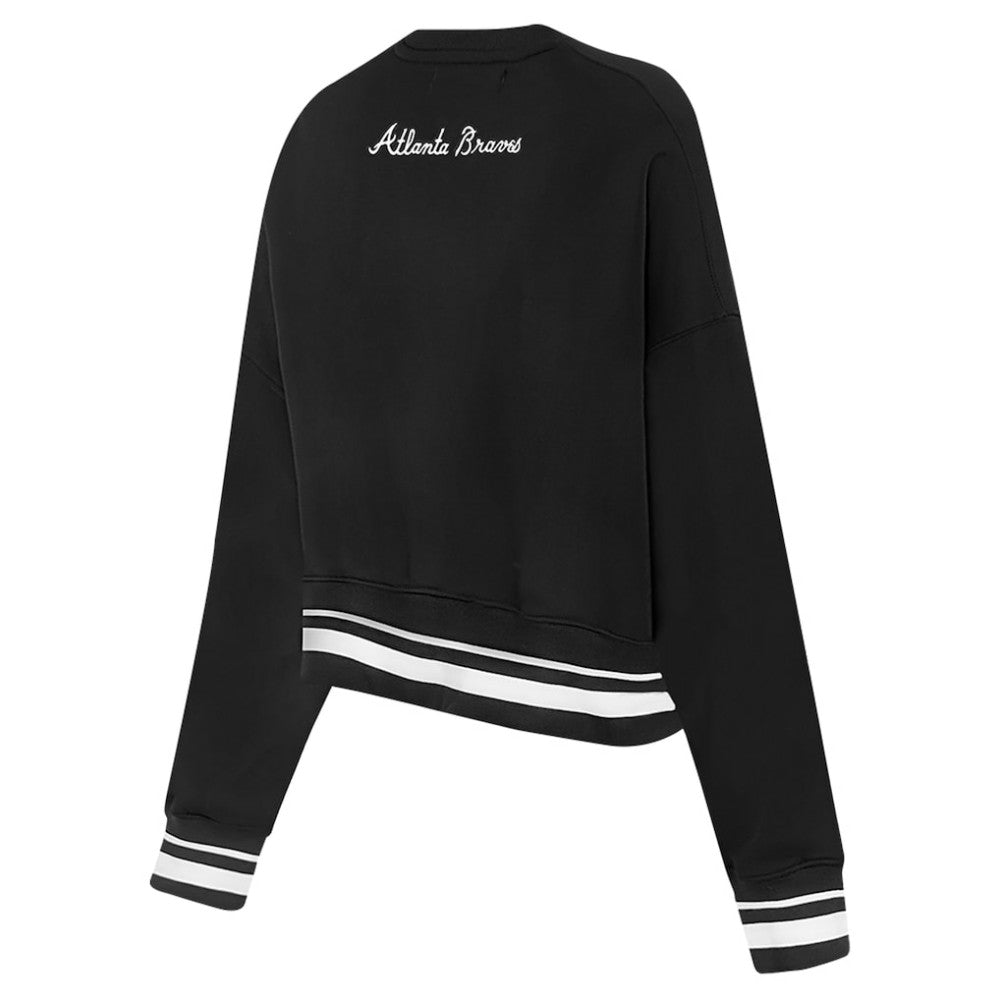 Atlanta Braves Pro Standard Women's Pearl Cropped Pullover Sweatshirt
 - MLB