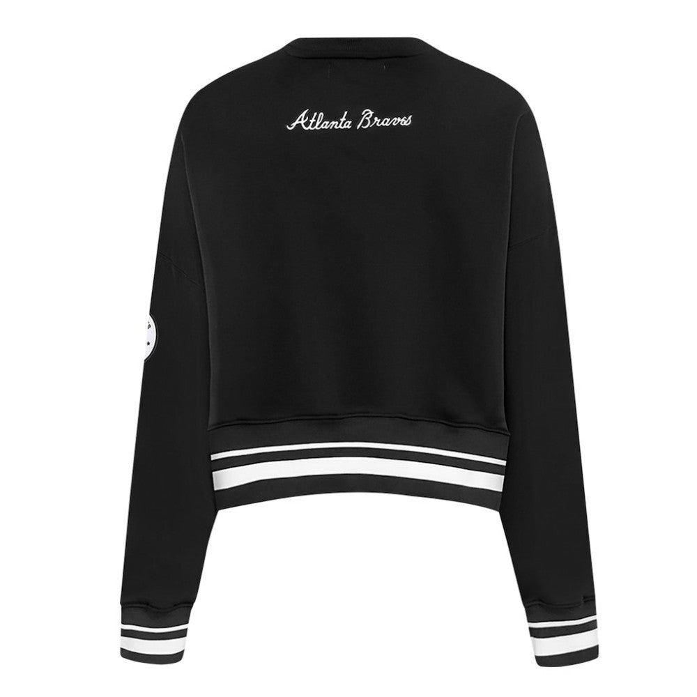 Atlanta Braves Pro Standard Women's Pearl Cropped Pullover Sweatshirt
 - MLB
