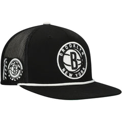 Brooklyn Nets Roper Trucker Snapback Hat Black - NBA