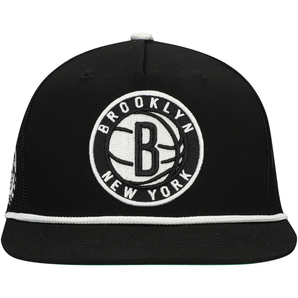 Brooklyn Nets Roper Trucker Snapback Hat Black - NBA