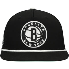 Brooklyn Nets Roper Trucker Snapback Hat Black - NBA