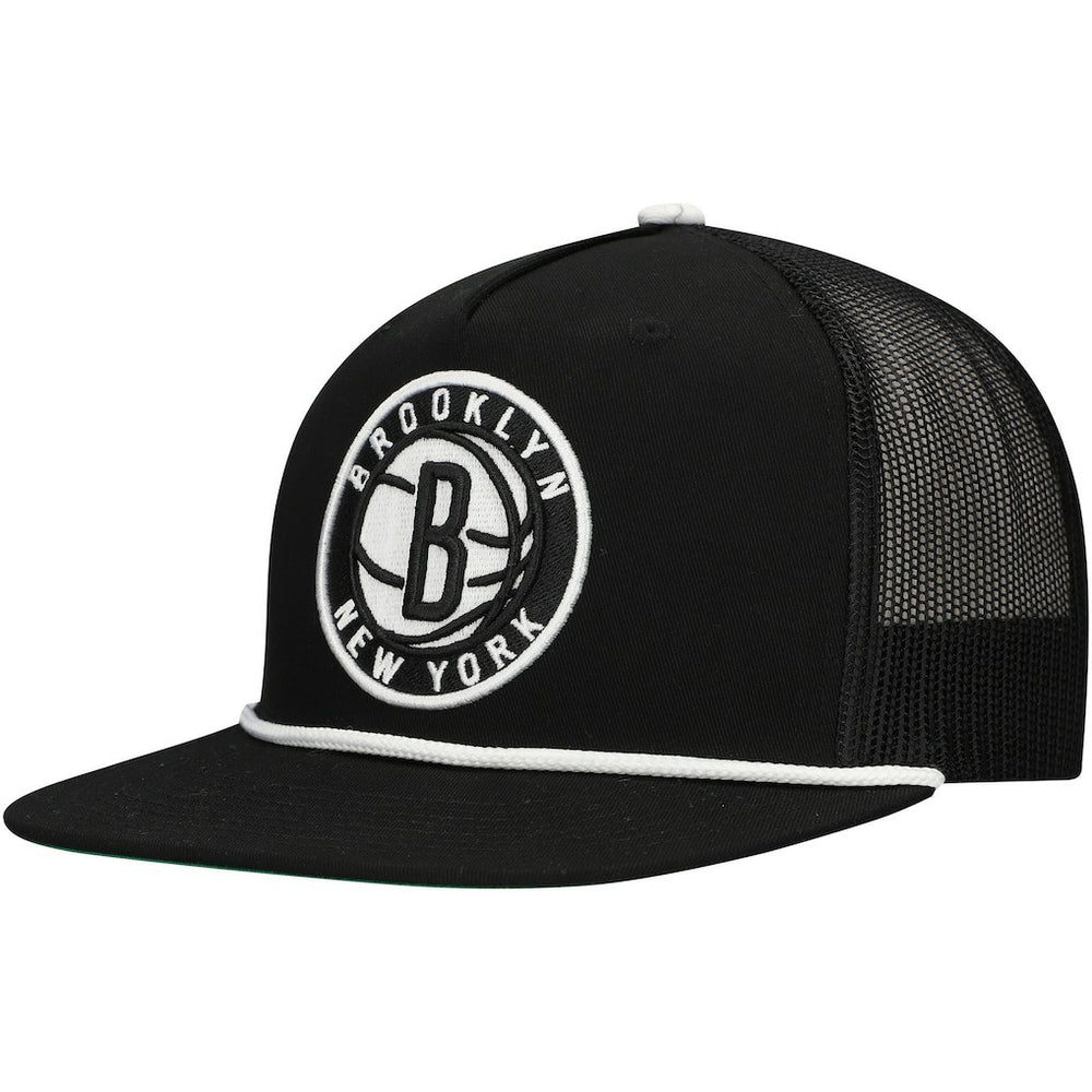 Brooklyn Nets Roper Trucker Snapback Hat Black - NBA