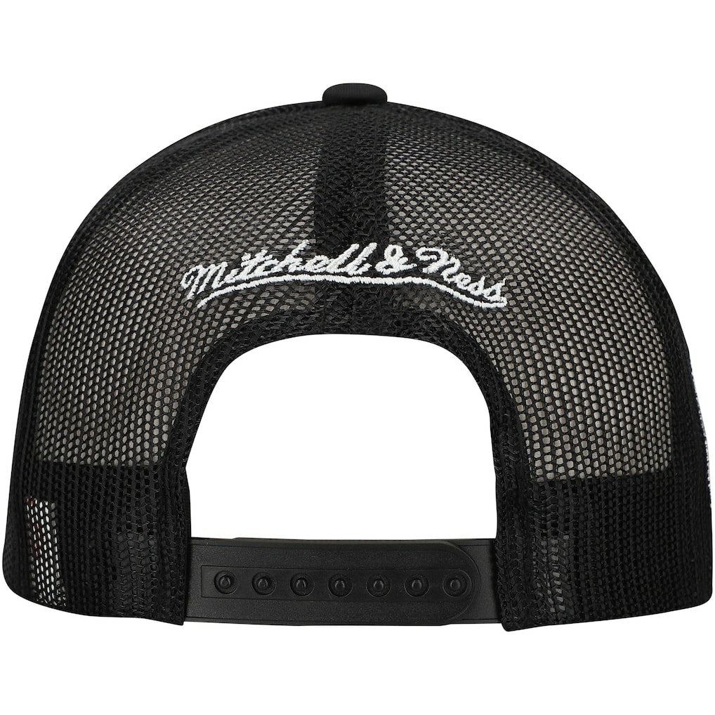 Brooklyn Nets Script Trucker Adjustable Hat Black - NBA