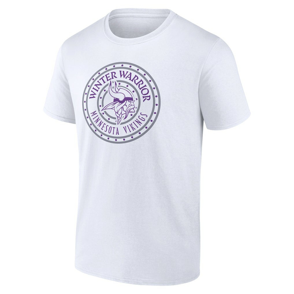 Minnesota Vikings Warriors Shield T-Shirt White | NFL