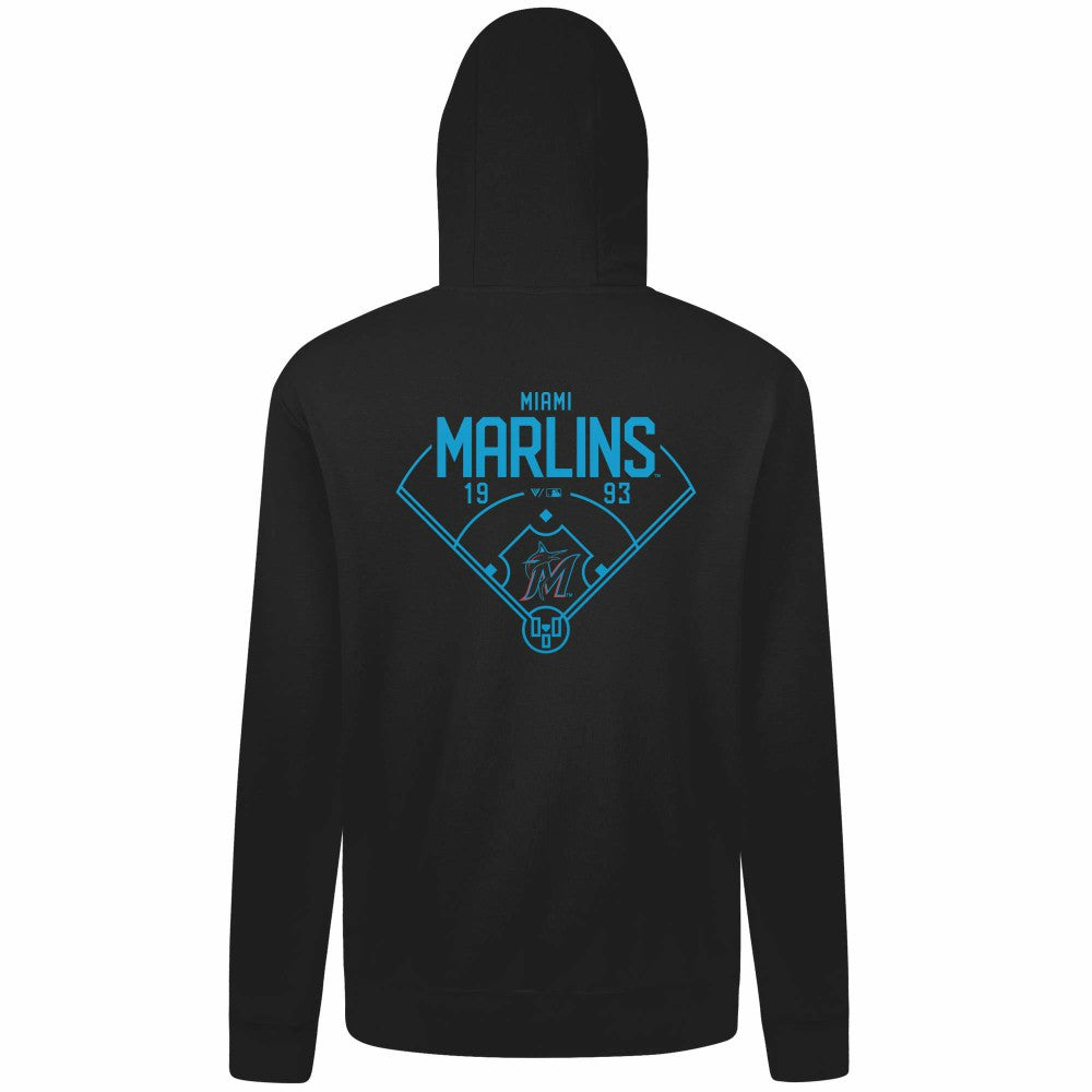 Miami Marlins Levelwear Podium Primary Pullover Hoodie - MLB
