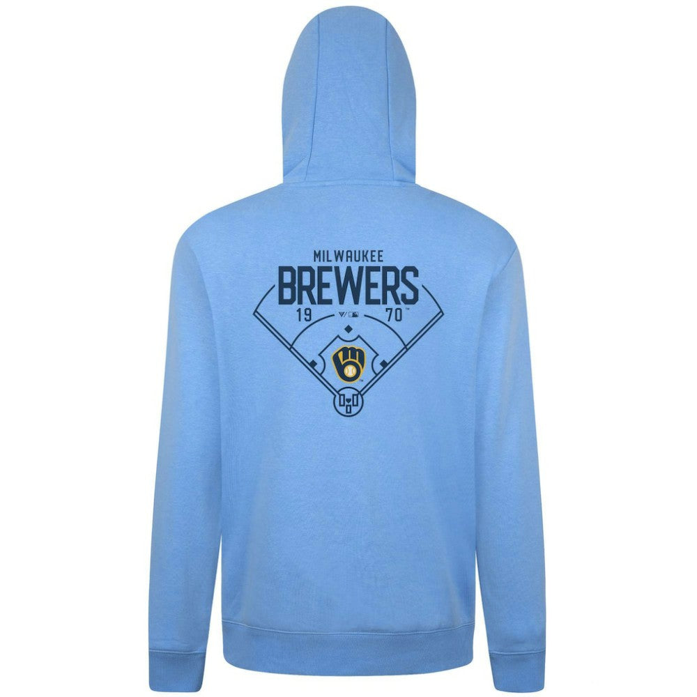 Milwaukee Brewers Levelwear Podium Primary Pullover Hoodie - MLB
