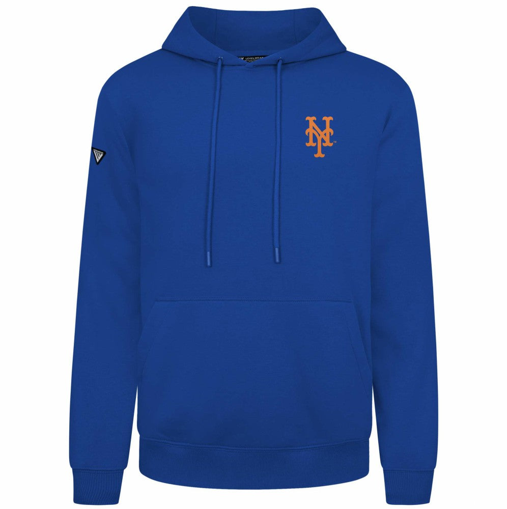 New York Mets Levelwear Podium Primary Pullover Hoodie - MLB