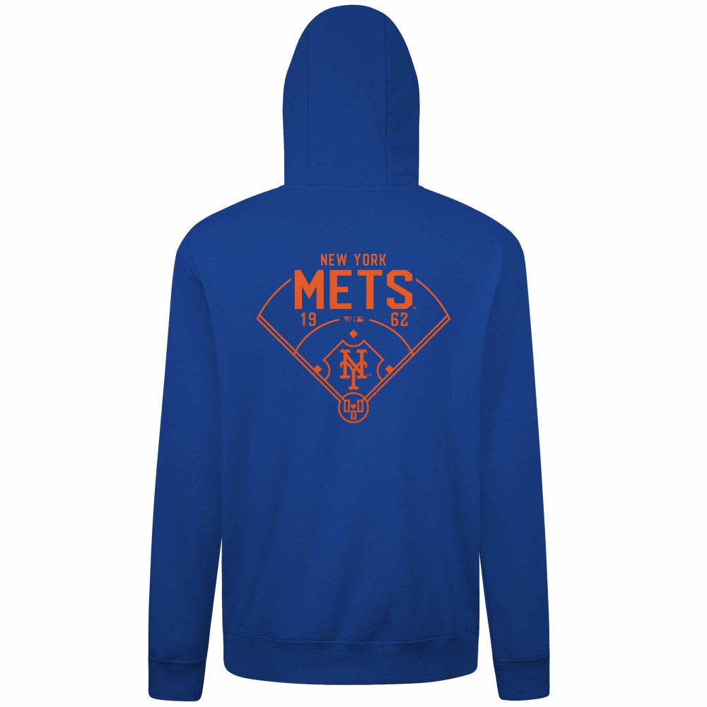New York Mets Levelwear Podium Primary Pullover Hoodie - MLB