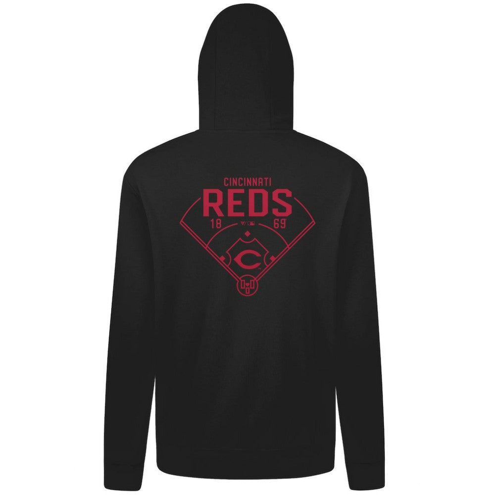 Cincinnati Reds Levelwear Podium Primary Pullover Hoodie - MLB
