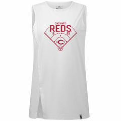 Cincinnati Reds Levelwear Women's Influx Home Field Tank Top - MLB