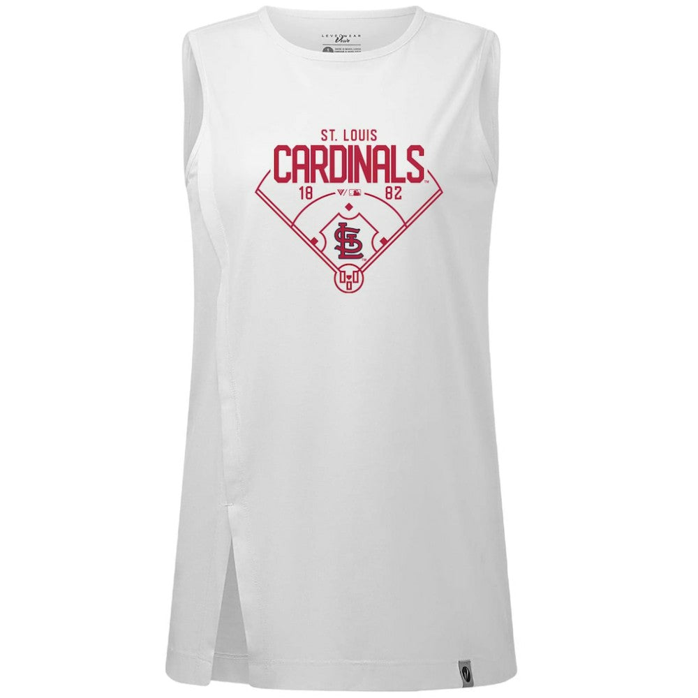 St. Louis Cardinals Levelwear Women's Influx Home Field Tank Top - MLB
