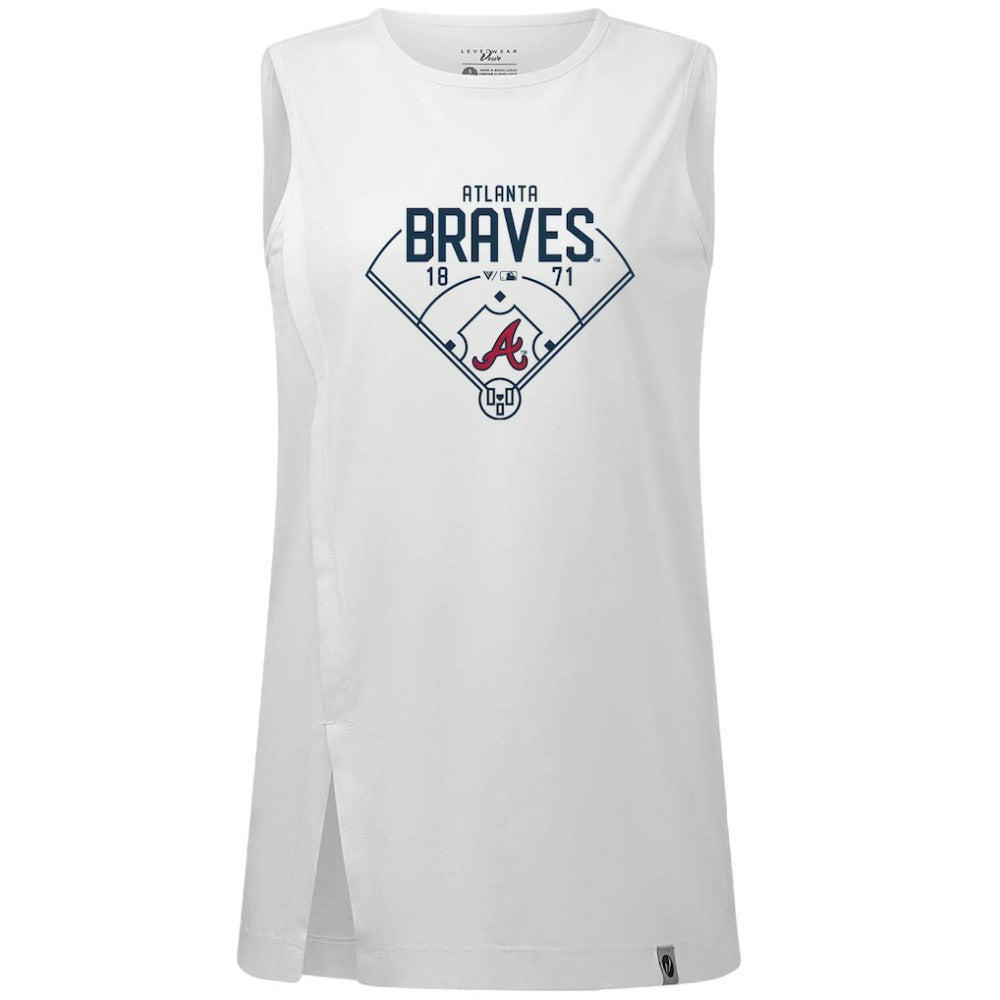 Atlanta Braves Levelwear Women's Influx Home Field Tank Top - MLB