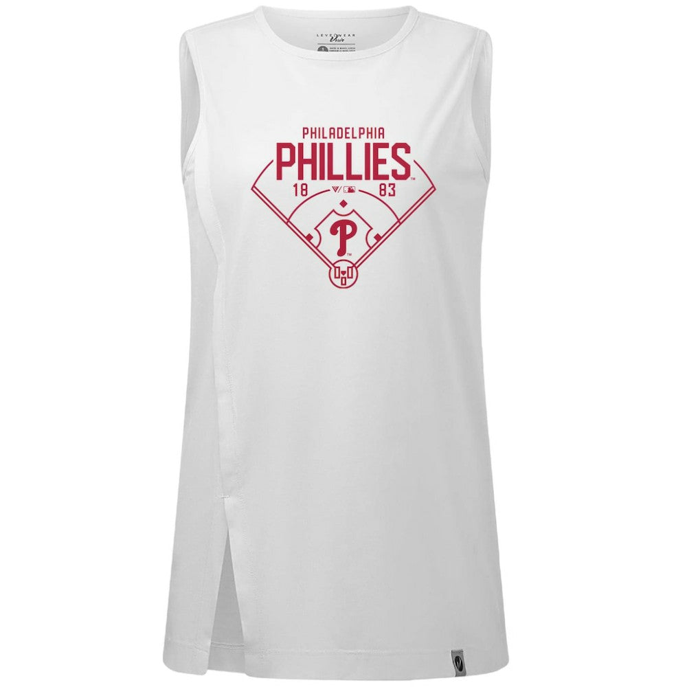Philadelphia Phillies Levelwear Women's Influx Home Field Tank Top - MLB