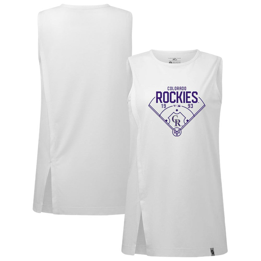 Colorado Rockies Levelwear Women's Influx Home Field Tank Top - MLB