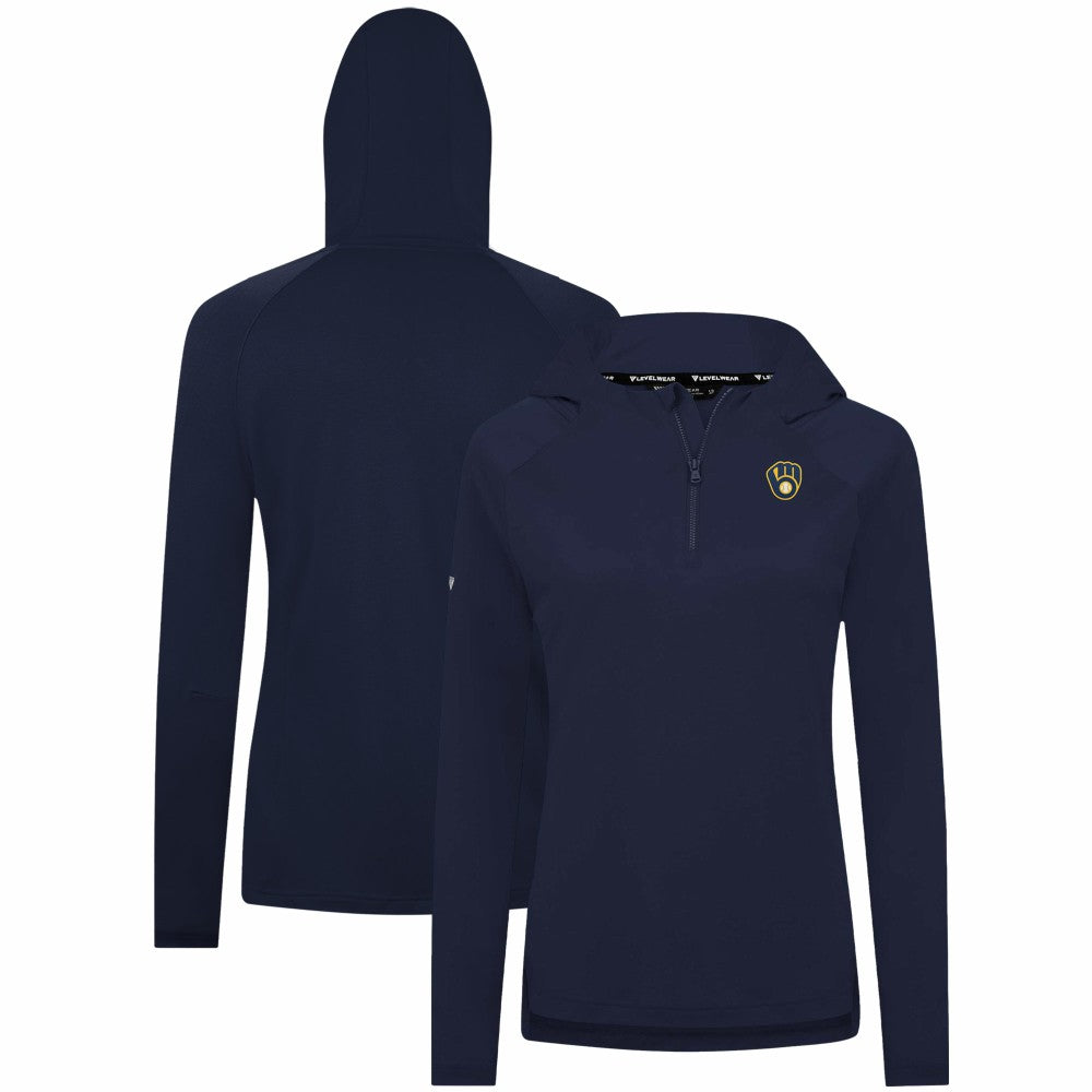 Milwaukee Brewers Levelwear Women's Raven Insignia 2.0 Quarter-Zip Jacket - MLB