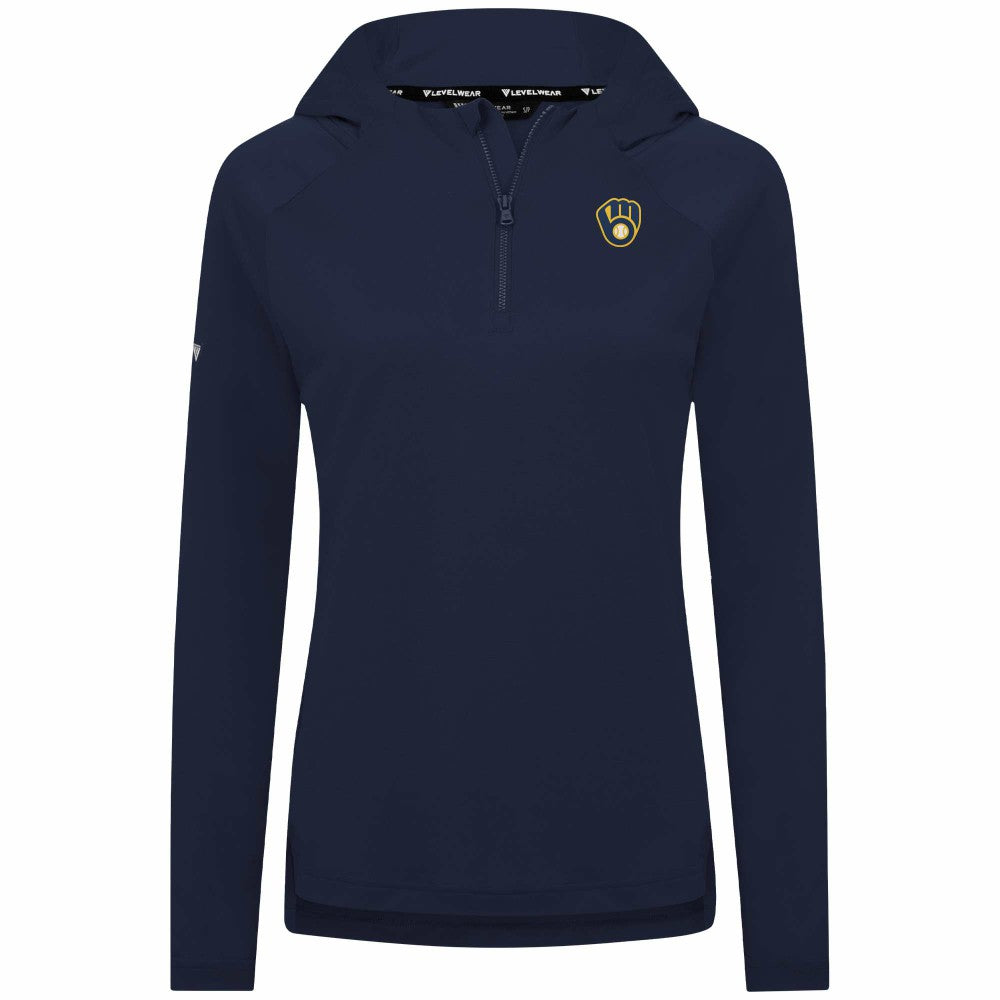 Milwaukee Brewers Levelwear Women's Raven Insignia 2.0 Quarter-Zip Jacket - MLB