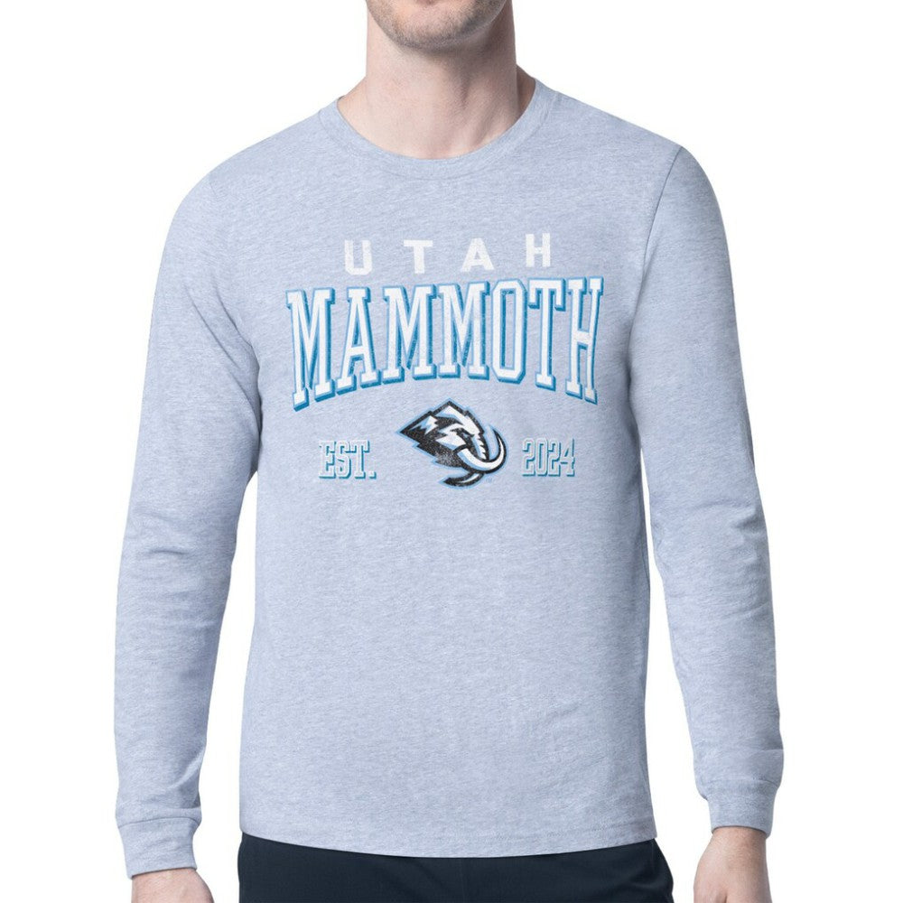 Utah Mammoth Starter Retro Graphic Long Sleeve T-Shirt - Heather Gray - NHL