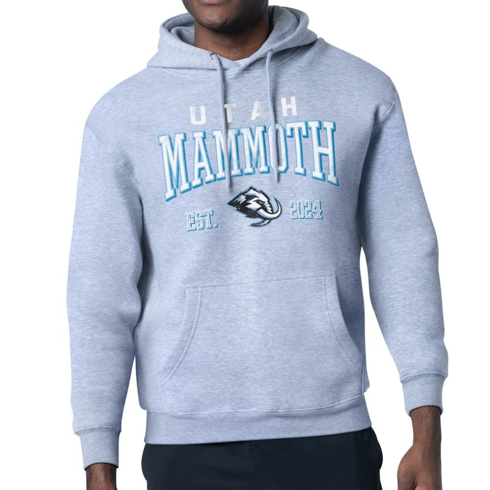 Utah Mammoth Starter Retro Graphic Fleece Pullover Hoodie - Heather Gray - NHL