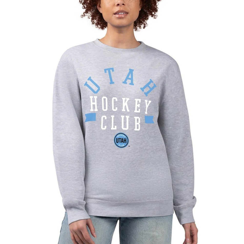 Utah Mammoth G-III 4Her by Carl Banks Women's Graphic Pullover Sweatshirt - Heather Gray - NHL
