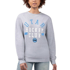 Utah Mammoth G-III 4Her by Carl Banks Women's Graphic Pullover Sweatshirt - Heather Gray - NHL