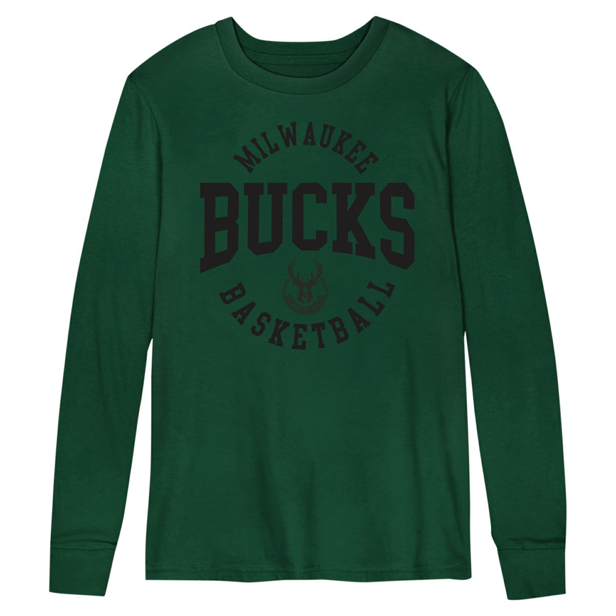 Milwaukee Bucks Preschool Around the Block Long Sleeve T-Shirt Hunter Green - NBA