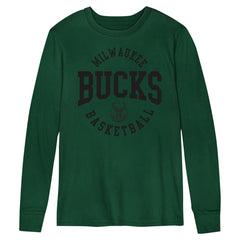 Milwaukee Bucks Preschool Around the Block Long Sleeve T-Shirt Hunter Green - NBA