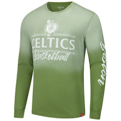 Boston Celtics Sportiqe Unisex Sun Fade Vintage Mohave Long Sleeve T-Shirt Olive - NBA