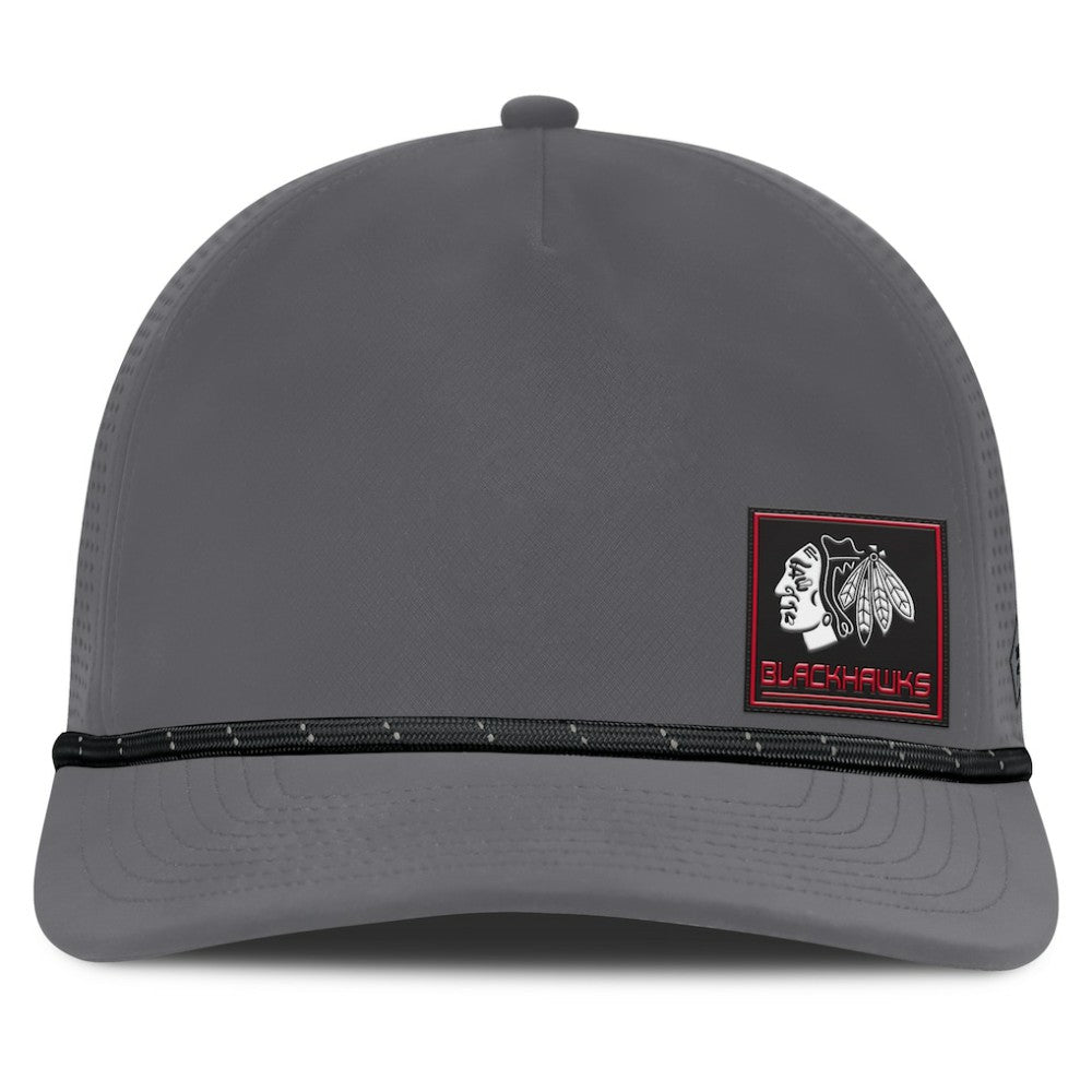 Chicago Blackhawks Fanatics Captain Rope Adjustable Hat - Gray - NHL