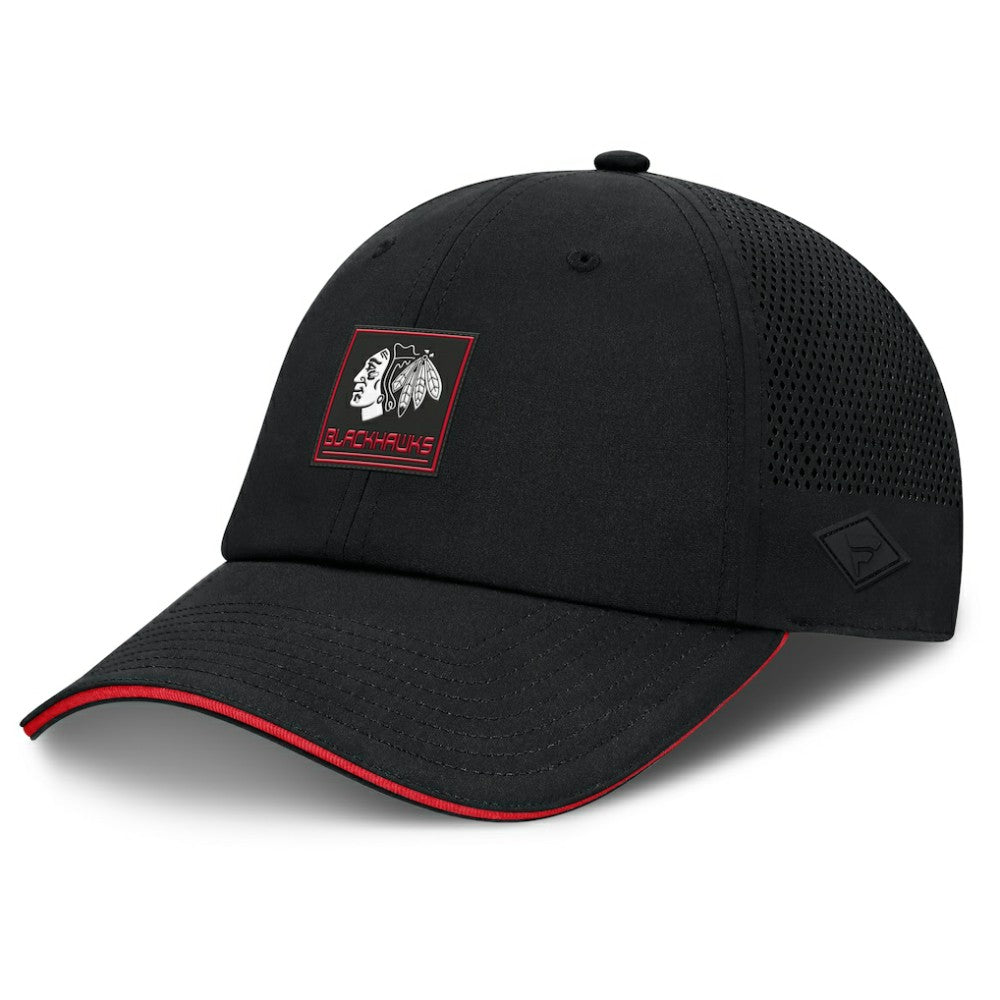 Chicago Blackhawks Fanatics Driver Adjustable Hat - Black - NHL