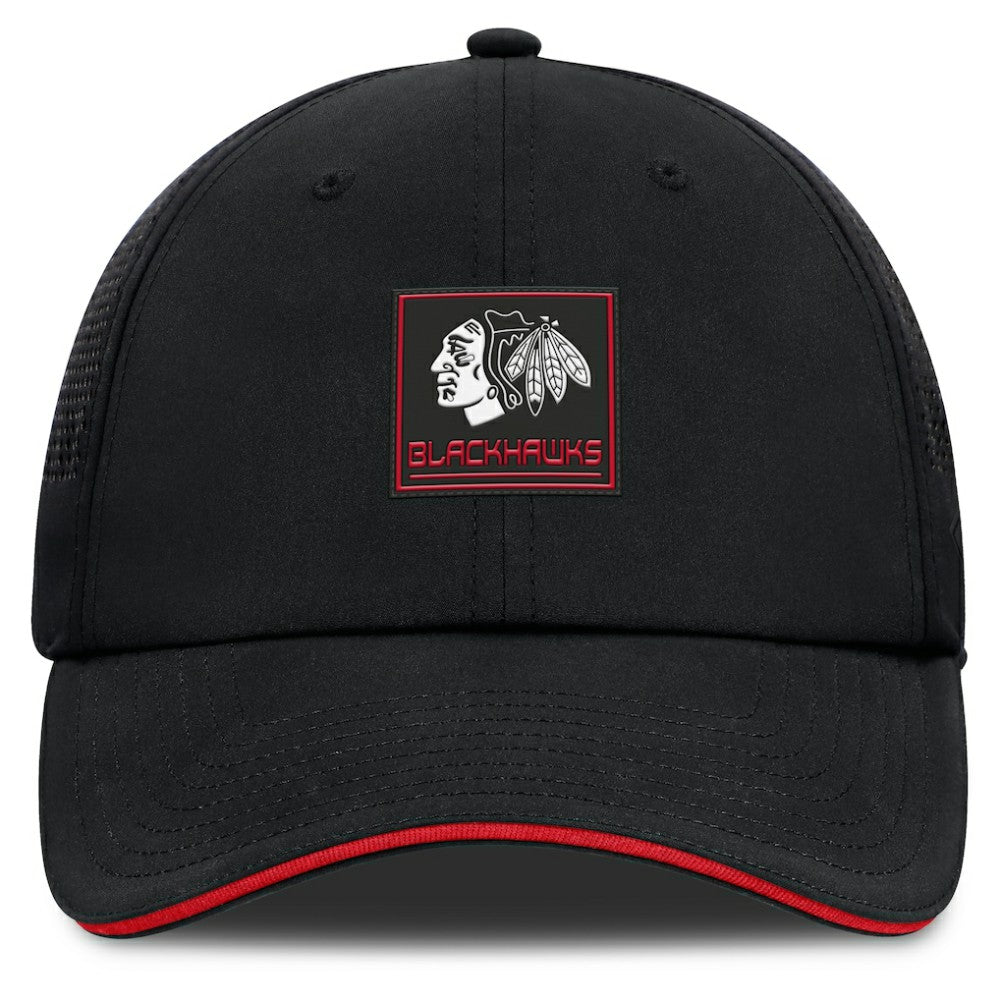 Chicago Blackhawks Fanatics Driver Adjustable Hat - Black - NHL