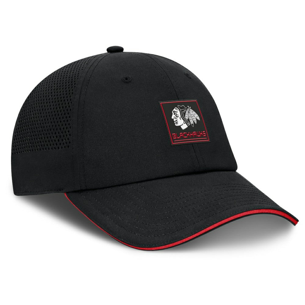 Chicago Blackhawks Fanatics Driver Adjustable Hat - Black - NHL