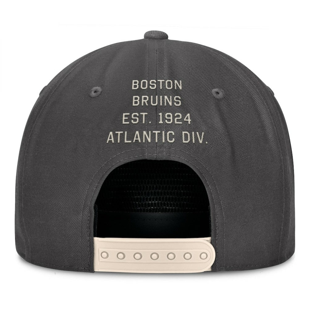 Boston Bruins Fanatics Closer Adjustable Hat - Charcoal - NHL