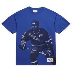 Mark Messier New York Rangers Mitchell & Ness NHL Ultimate Player Vintage Logo T-Shirt - Blue - NHL