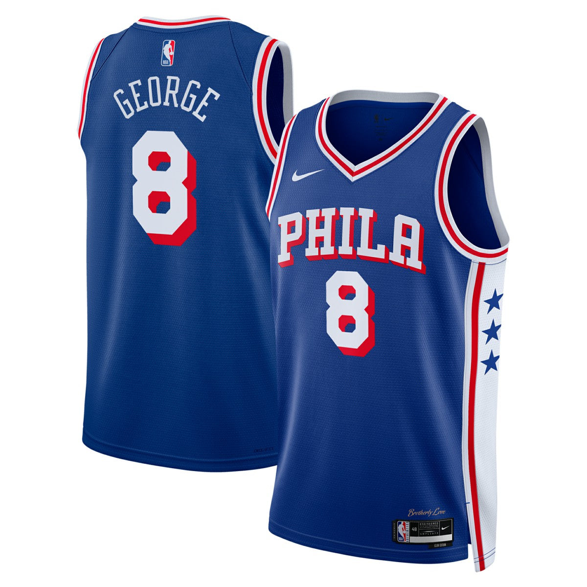 Paul George Philadelphia 76ers Unisex 2024 Offseason Addition Swingman Jersey Royal - NBA