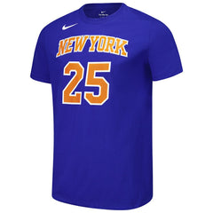 Mikal Bridges New York Knicks Unisex Name & Number T-Shirt Blue - NBA
