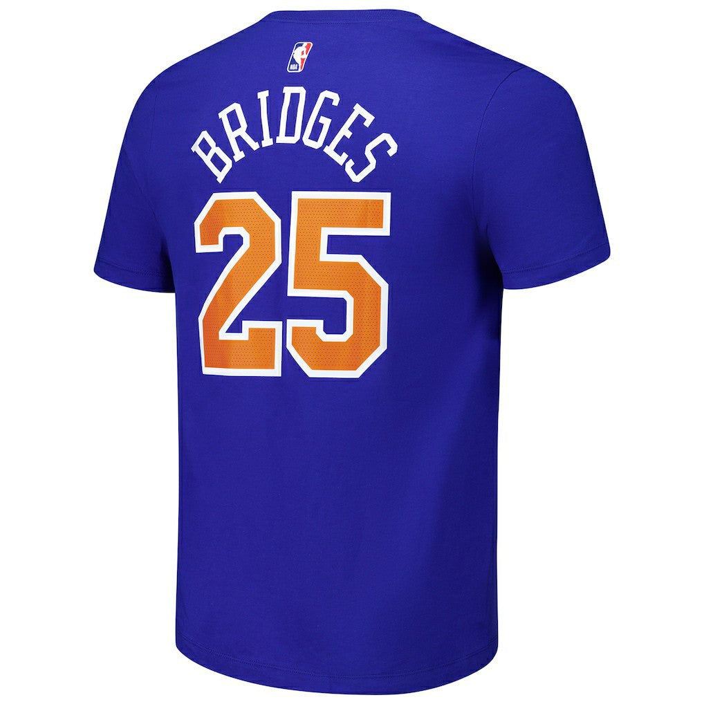 Mikal Bridges New York Knicks Unisex Name & Number T-Shirt Blue - NBA