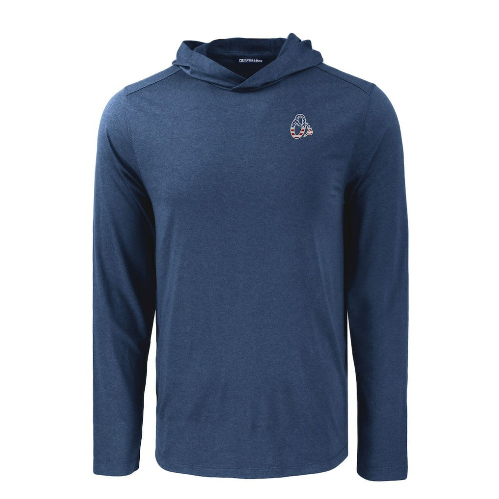 Baltimore Orioles Cutter & Buck Coastline Epic Comfort Recycled Eco Hoodie Long Sleeve T-Shirt - MLB