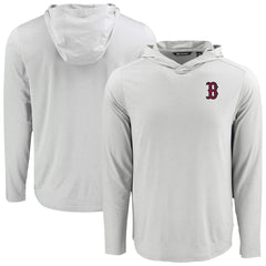 Boston Red Sox Cutter & Buck Coastline Epic Comfort Recycled Eco Hoodie Long Sleeve T-Shirt - MLB