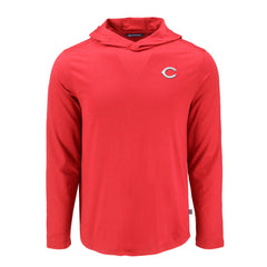 Cincinnati Reds Cutter & Buck Coastline Epic Comfort Recycled Eco Hoodie Long Sleeve T-Shirt - MLB