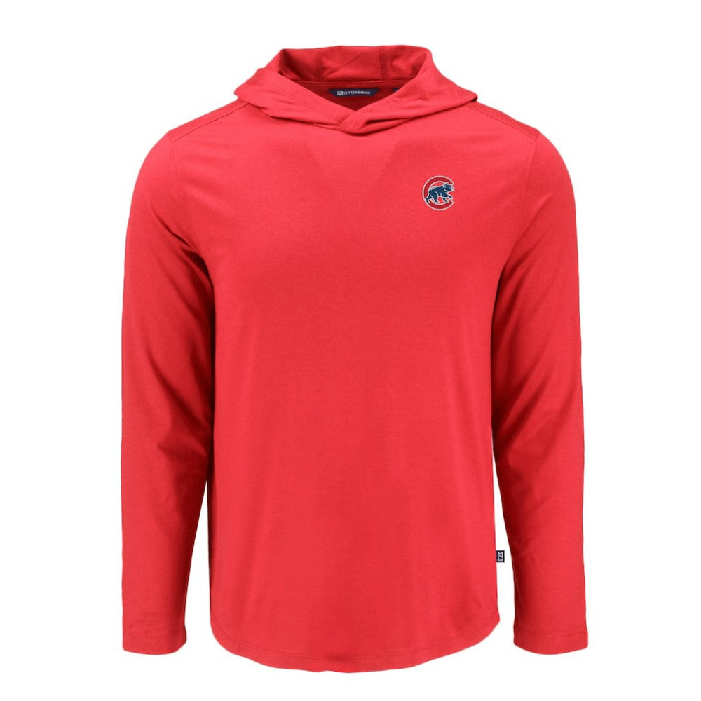 Chicago Cubs Cutter & Buck Coastline Epic Comfort Recycled Eco Hoodie Long Sleeve T-Shirt - MLB
