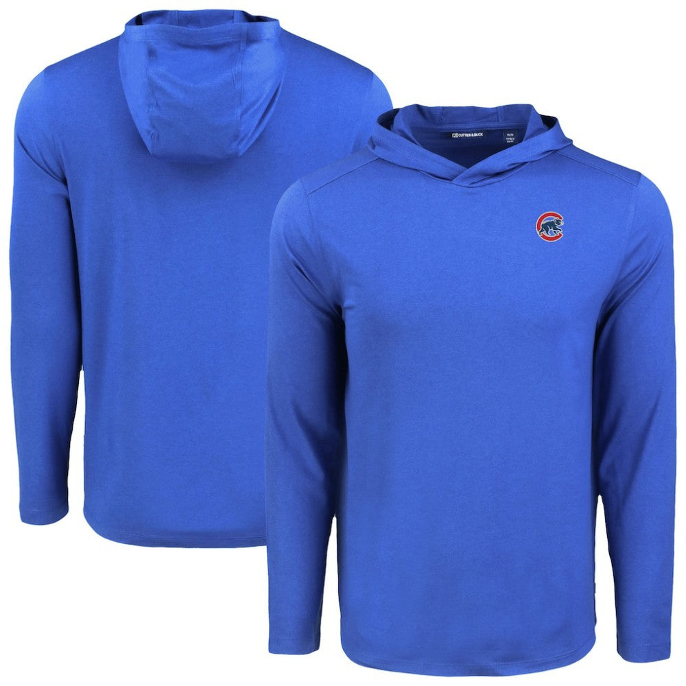 Chicago Cubs Cutter & Buck Coastline Epic Comfort Recycled Eco Hoodie Long Sleeve T-Shirt - MLB