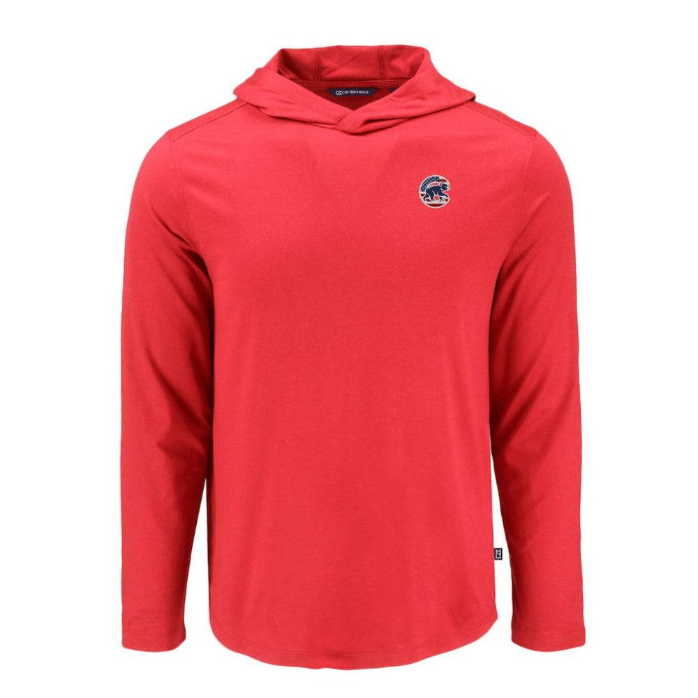Chicago Cubs Cutter & Buck Coastline Epic Comfort Recycled Eco Hoodie Long Sleeve T-Shirt - MLB