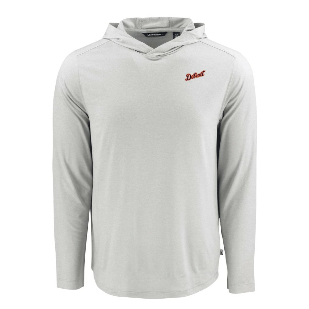 Detroit Tigers Cutter & Buck Coastline Epic Comfort Recycled Eco Hoodie Long Sleeve T-Shirt - MLB