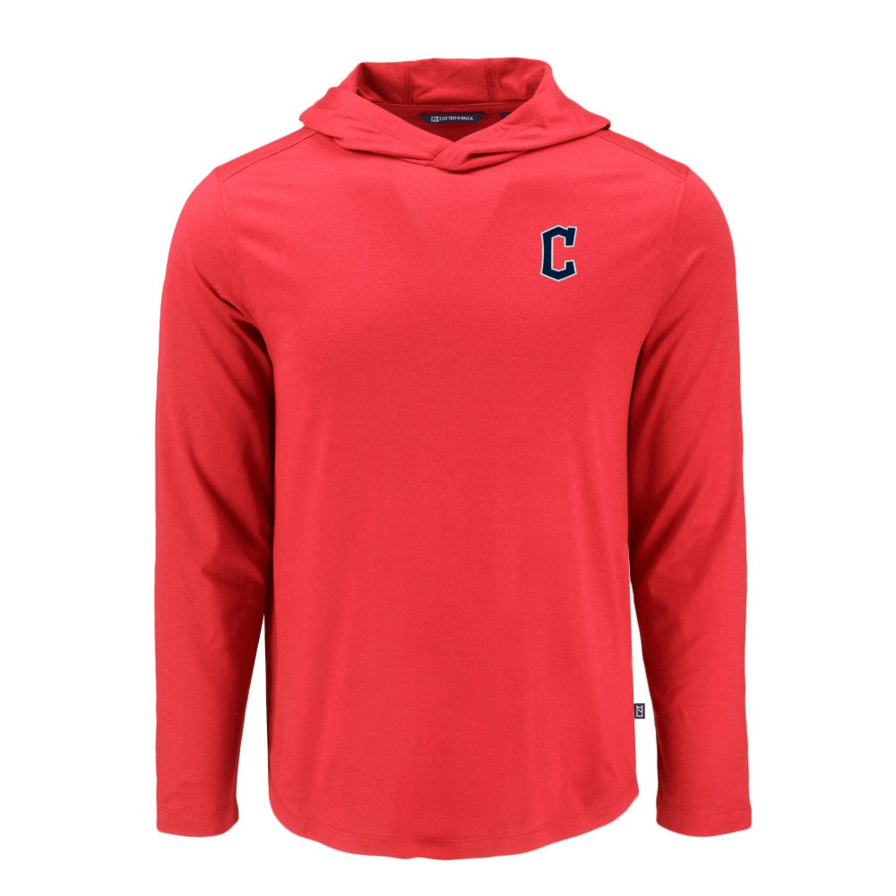 Cleveland Guardians Cutter & Buck Coastline Epic Comfort Recycled Eco Hoodie Long Sleeve T-Shirt - MLB